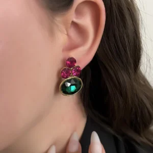 Parabia Taşlı Gold Küpe