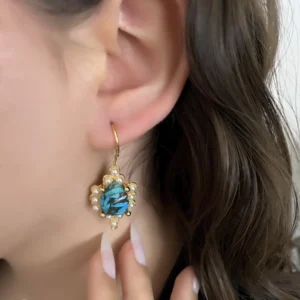 Prenses Küpe Turkuaz