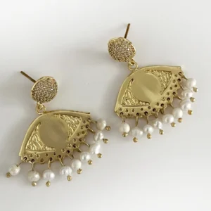 Alternative view of Göz İncili Gold Küpe