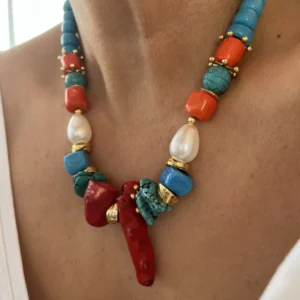 Doğal Taş Mix Kolye