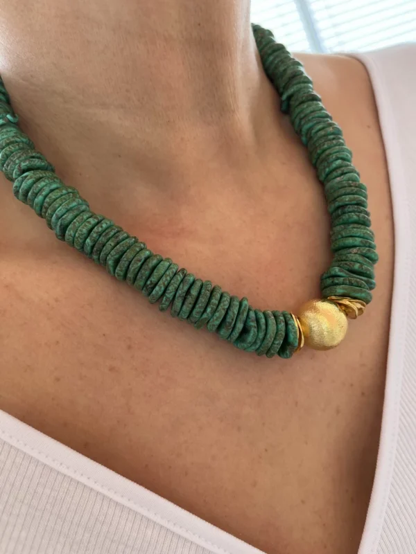 Mai Yeşil Howlite Kolye